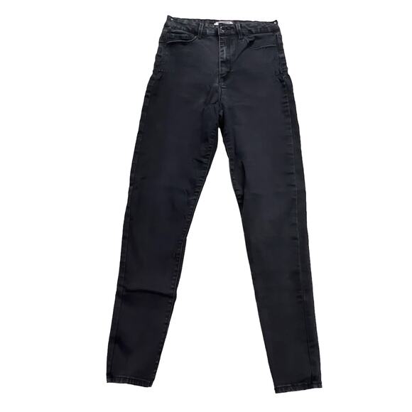 Forever 21 High Waist Skinny Jeans 5 Pocket Style Black Size 27 Ripples - Picture 1 of 11